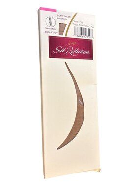 Hanes Silk ReflectionsSilky Sheer Sandalfoot Little Color 2 Knee Highs 725 VTG